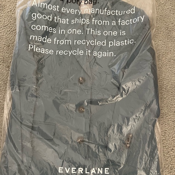 Everlane The 80s Blazer Italian Wool in Dusty Blue NWT - Picture 4 of 4